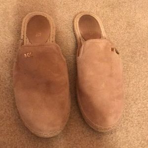 Michael Kors tan slip on shoes